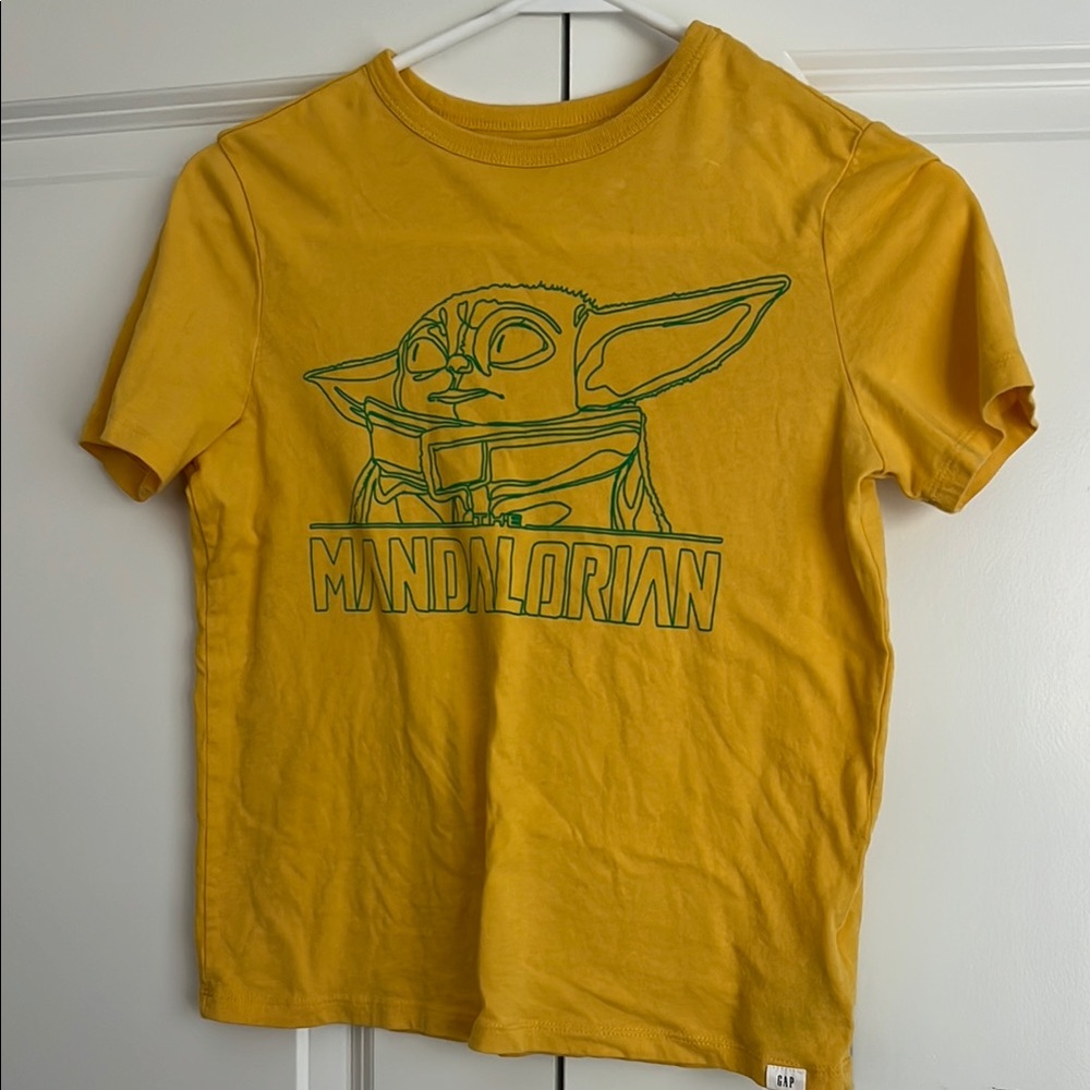 GAP Yellow Short Sleeve Tee with Cartoon Design